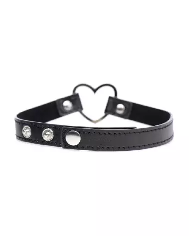 Image du collier Dark Heart Chrome Heart Black Choker de XR Brands pour chiens-4