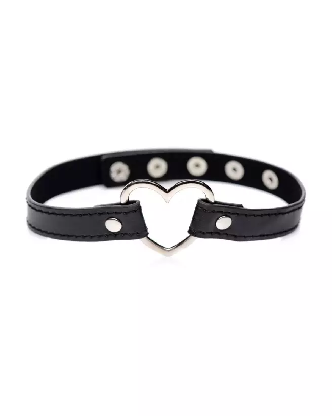 Image du collier Dark Heart Chrome Heart Black Choker de XR Brands pour chiens-5