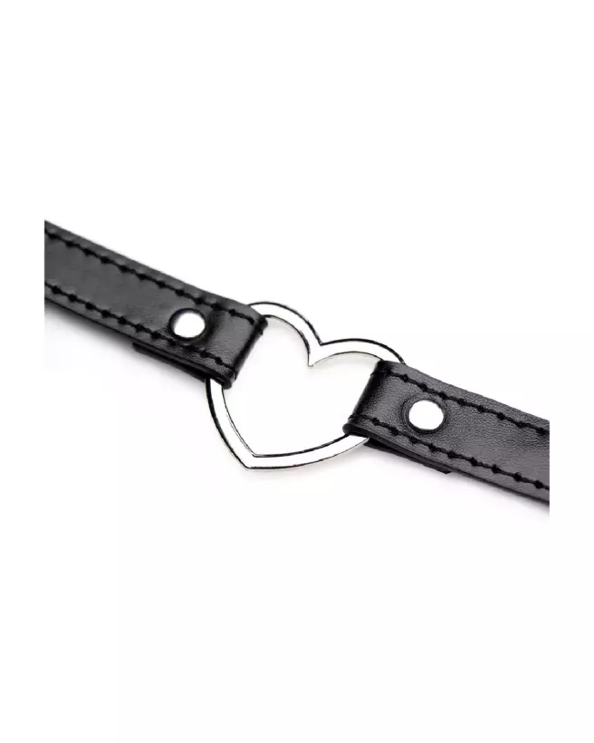 Image du collier Dark Heart Chrome Heart Black Choker de XR Brands pour chiens-6