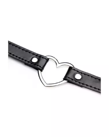 Image du collier Dark Heart Chrome Heart Black Choker de XR Brands pour chiens-6