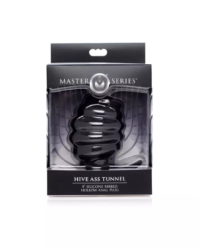 Hive Ass Tunnel Large de XR Brands - Plug Anal Creux en Silicone Côtelé-2