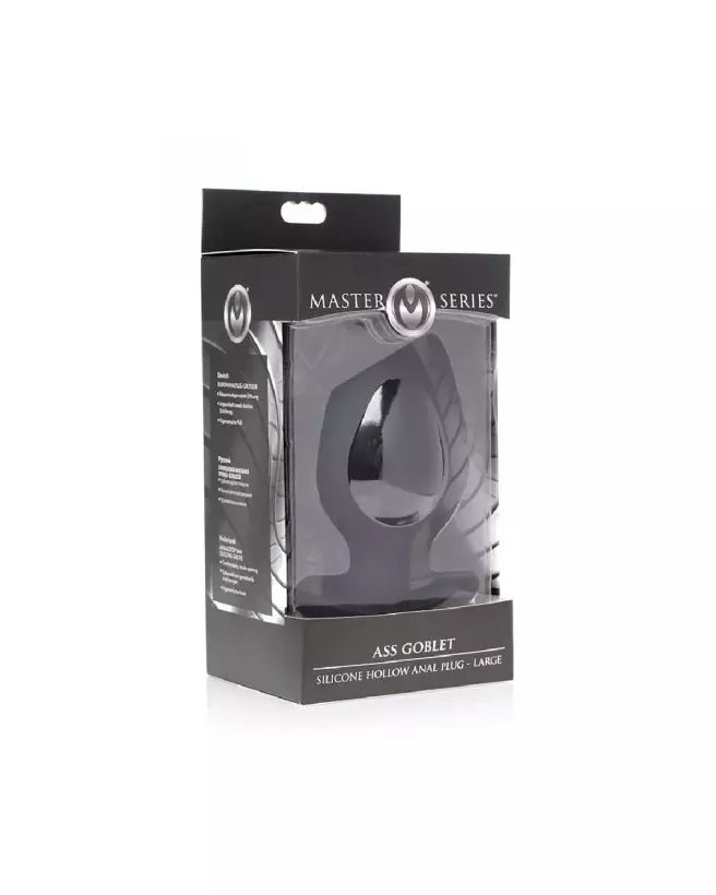Ass Goblet Large Silicone Hollow Butt Plug par XR Brands pour tunnel anal-2