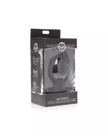 Ass Goblet Large Silicone Hollow Butt Plug par XR Brands pour tunnel anal-2