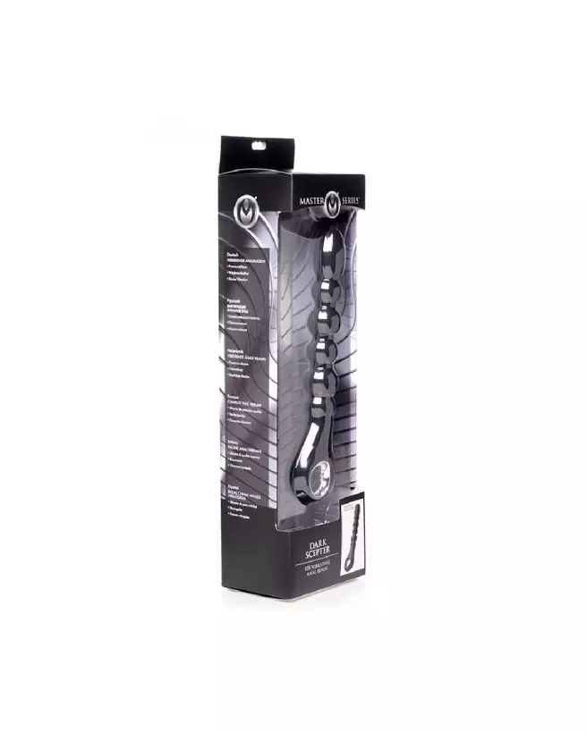 Image du Dark Scepter, perles anales vibrantes en silicone de XR Brands-2