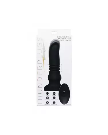 Image du Silicone Vibrating and Thrusting Plug de XR Brands, plug anal vibrant et poussant en silicone-2