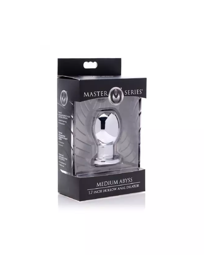 Dilatateur anal creux Medium Abyss de XR Brands en action-2