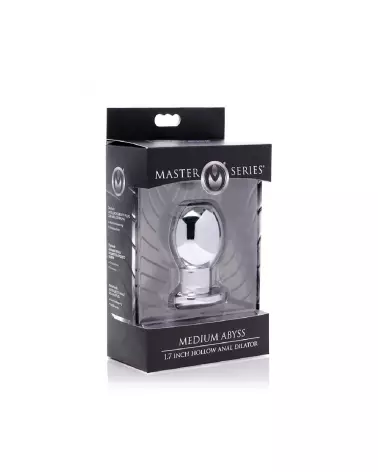 Dilatateur anal creux Medium Abyss de XR Brands en action-2
