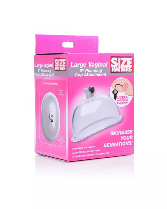 Pompe vaginale large de XR Brands avec attachment cup-2