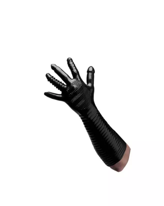 Image du Gant Pleasure Fister en Latex de XR Brands pour Fisting Texturé et Stimulation Intense-1