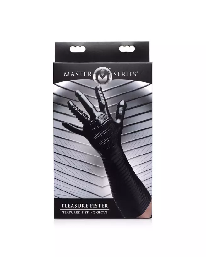 Image du Gant Pleasure Fister en Latex de XR Brands pour Fisting Texturé et Stimulation Intense-2