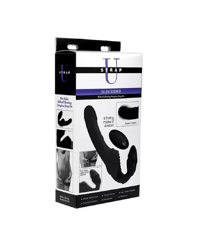 Pro Rider Vibrating Strapless Strap-On by XR Brands with Remote Control-2