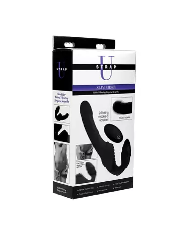 Pro Rider Vibrating Strapless Strap-On by XR Brands with Remote Control-2