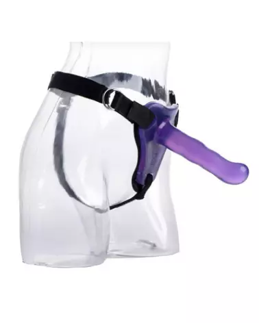 XR Brands Comfort Ride Strap On Harness with Dildo en action, harnais et gode de qualité-1