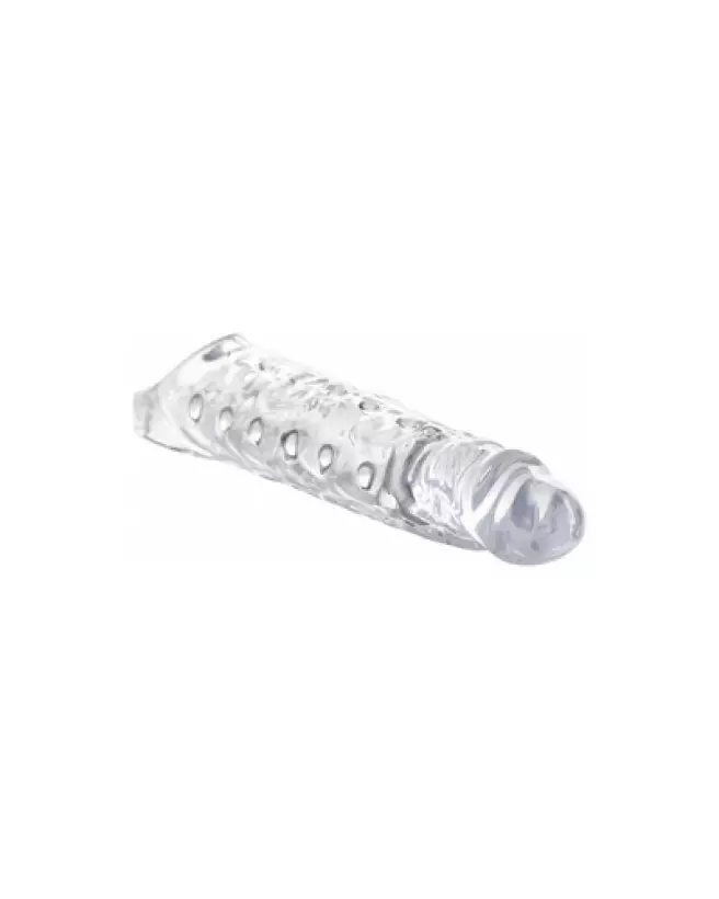 Gaine pour pénis transparente XR Brands 7,5 cm pour augmentation et confort-1