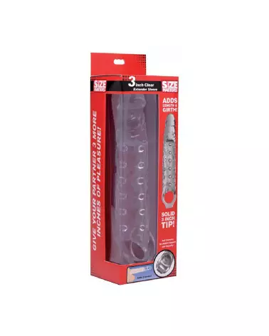 Gaine pour pénis transparente XR Brands 7,5 cm pour augmentation et confort-2