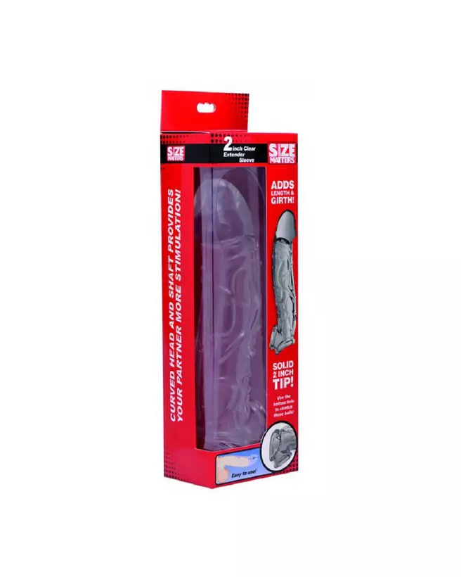 Gaine pénis transparente XR Brands pour augmentation taille et plaisir-2