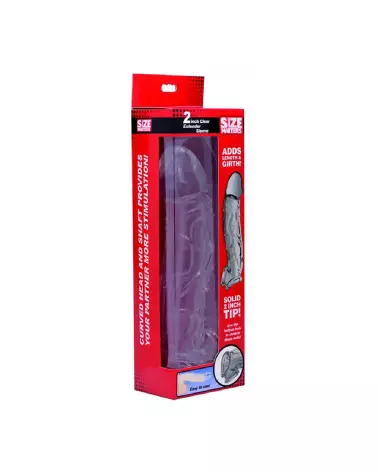 Gaine pénis transparente XR Brands pour augmentation taille et plaisir-2