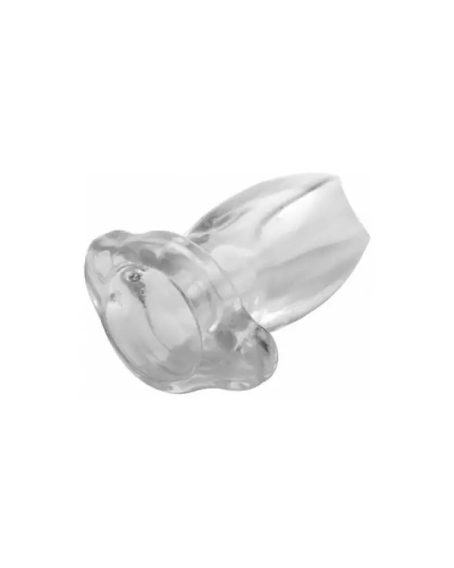 XR Brands Gape Glory Large Transparent Hollow Anal Plug-1