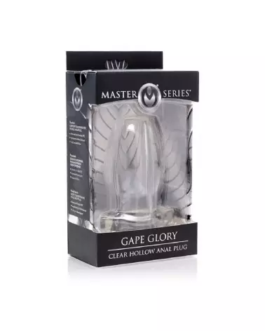 XR Brands Gape Glory Large Transparent Hollow Anal Plug-2