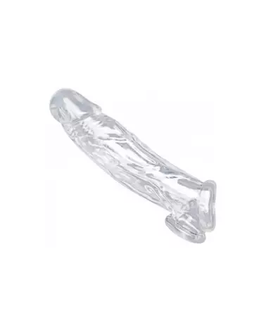 Gaine pénis réaliste XR Brands avec étireur de testicules-1