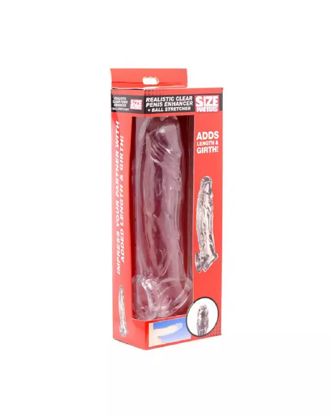 Gaine pénis réaliste XR Brands avec étireur de testicules-2