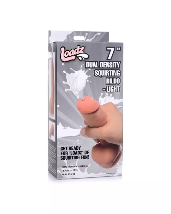 Dildo éjaculateur Dual Density 7 pouces de XR Brands, sextoy réaliste et haut de gamme-2