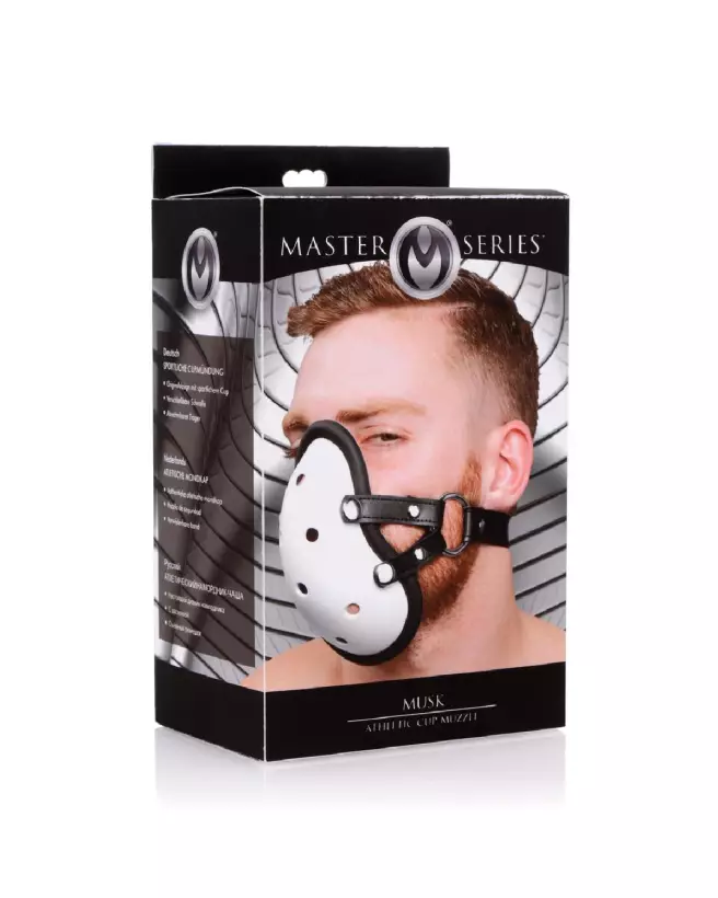 Image du Musk Athletic Cup Muzzle de XR Brands avec bretelles amovibles pour sport-2