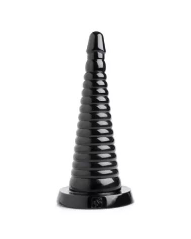 Image du Giant Ribbed Anal Cone Black XXL par XR Brands-1