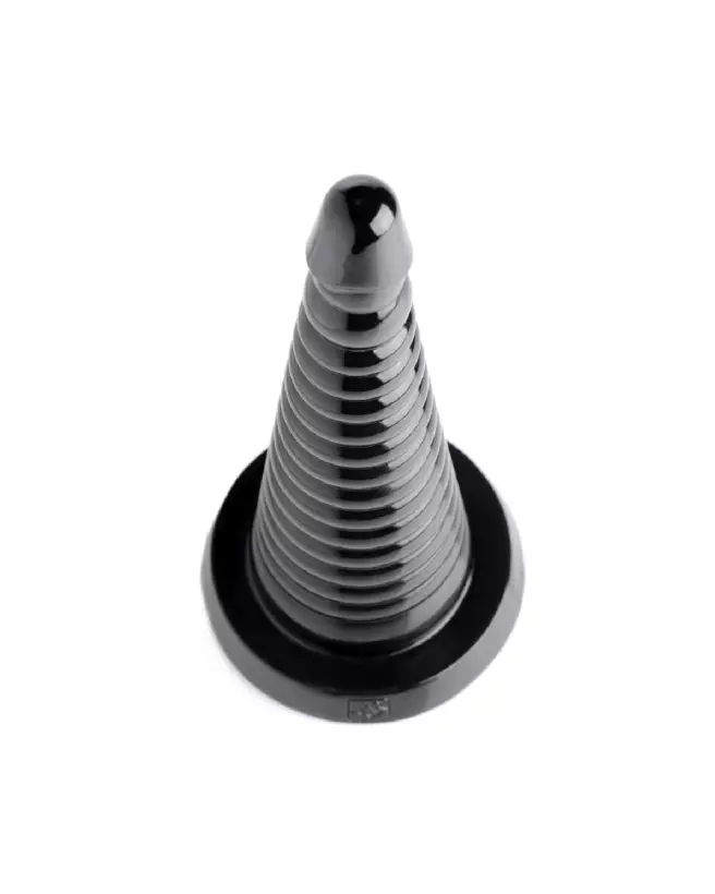 Image du Giant Ribbed Anal Cone Black XXL par XR Brands-2