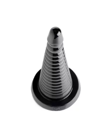Image du Giant Ribbed Anal Cone Black XXL par XR Brands-2