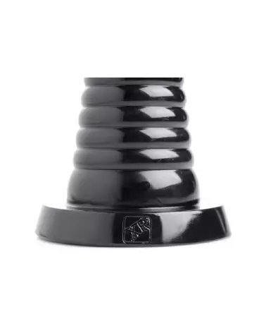 Image du Giant Ribbed Anal Cone Black XXL par XR Brands-5
