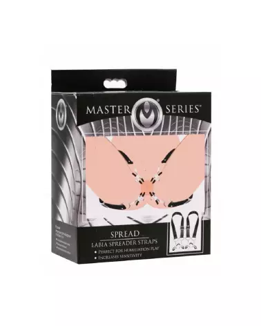Labia Spreader avec pinces de XR Brands pour stimulation de tétons et clitoris-2