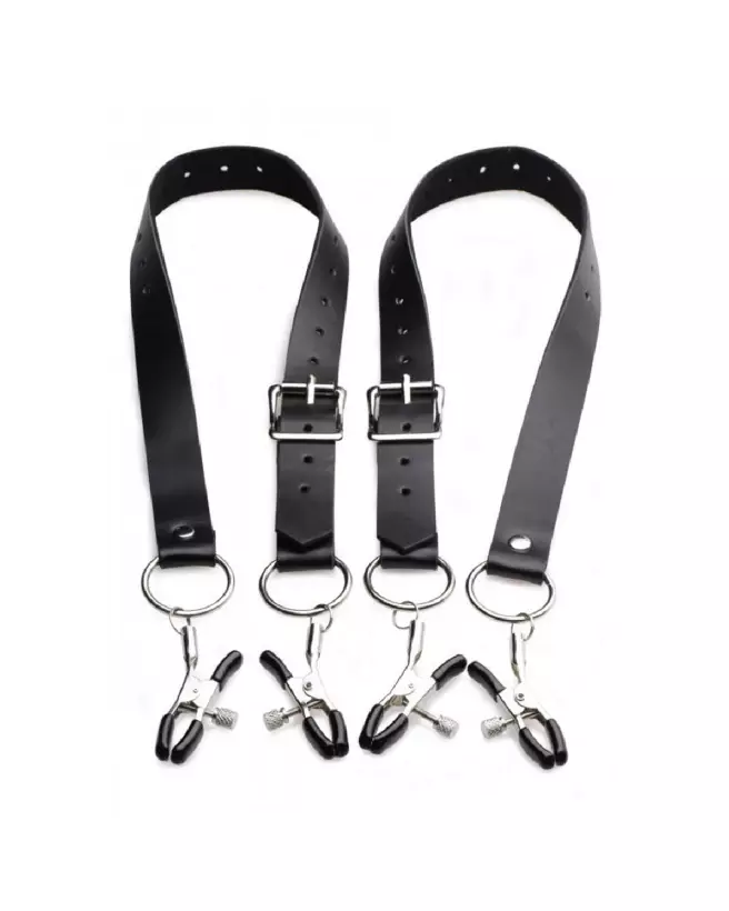 Labia Spreader avec pinces de XR Brands pour stimulation de tétons et clitoris-3