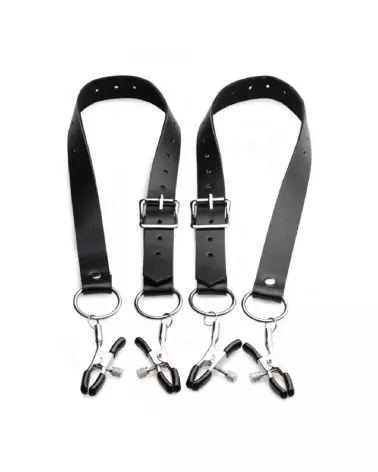 Labia Spreader avec pinces de XR Brands pour stimulation de tétons et clitoris-3
