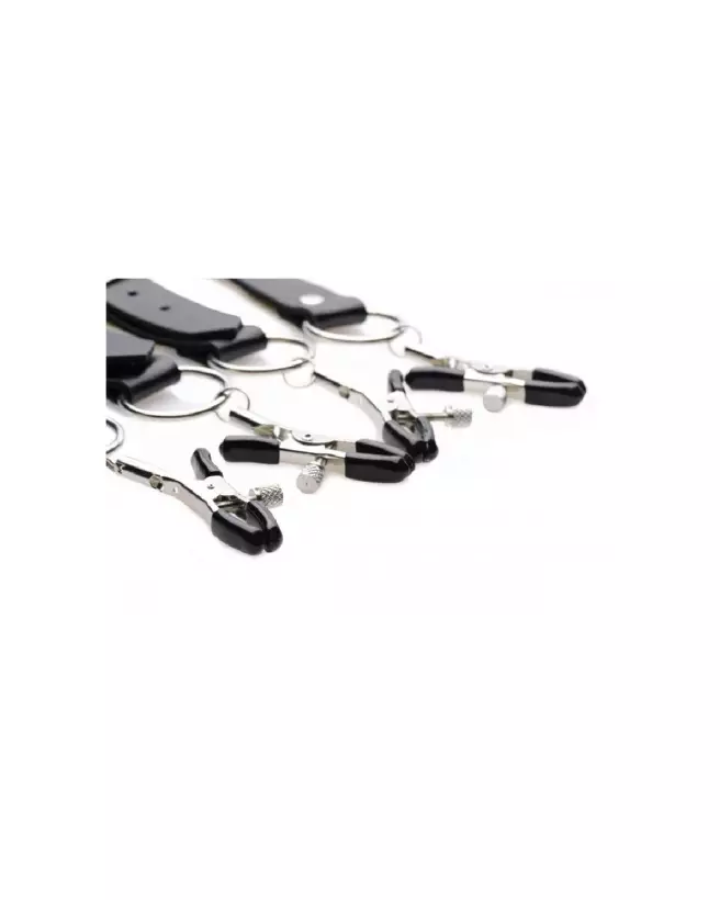 Labia Spreader avec pinces de XR Brands pour stimulation de tétons et clitoris-4