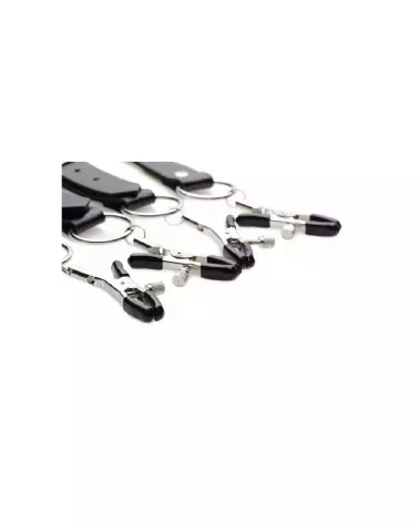 Labia Spreader avec pinces de XR Brands pour stimulation de tétons et clitoris-4