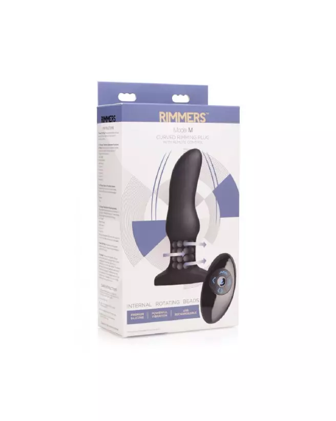 Image du stimulateur de prostate Model M Curved Rimming Plug par XR Brands-2
