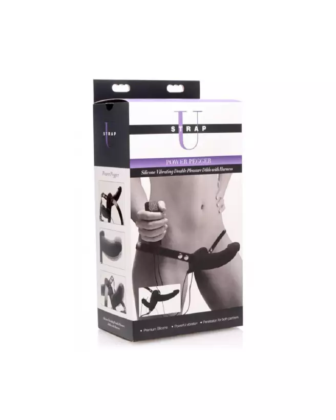 Image du Supreme Pleasure Vibrating Double Dildo with Harness par XR Brands-2