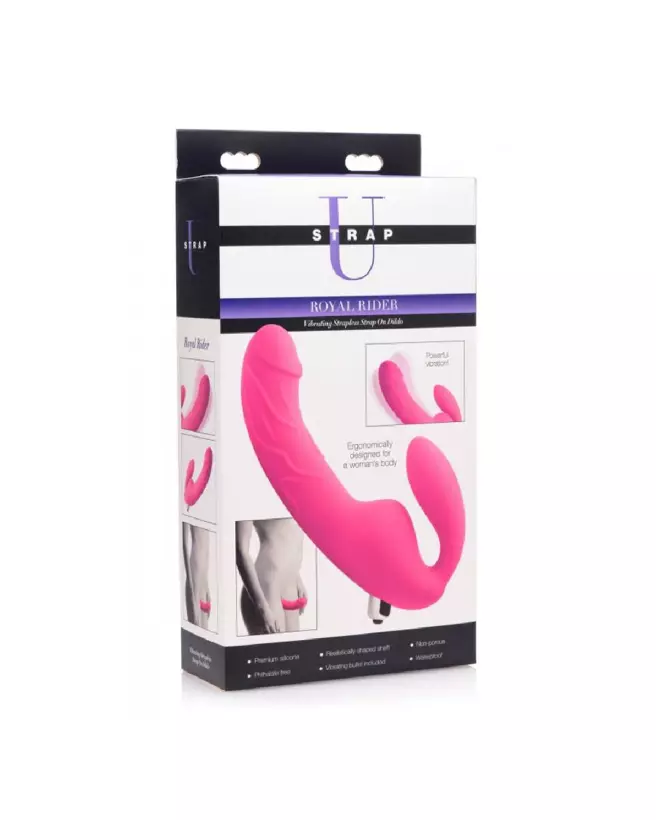 Photo gode ceinture Royal Rider vibrant sans bretelles de XR Brands en silicone-2