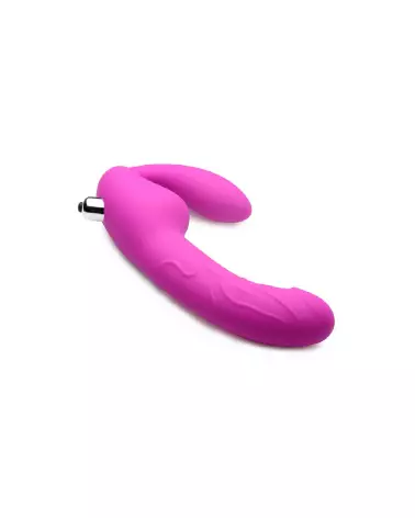 Photo gode ceinture Royal Rider vibrant sans bretelles de XR Brands en silicone-5