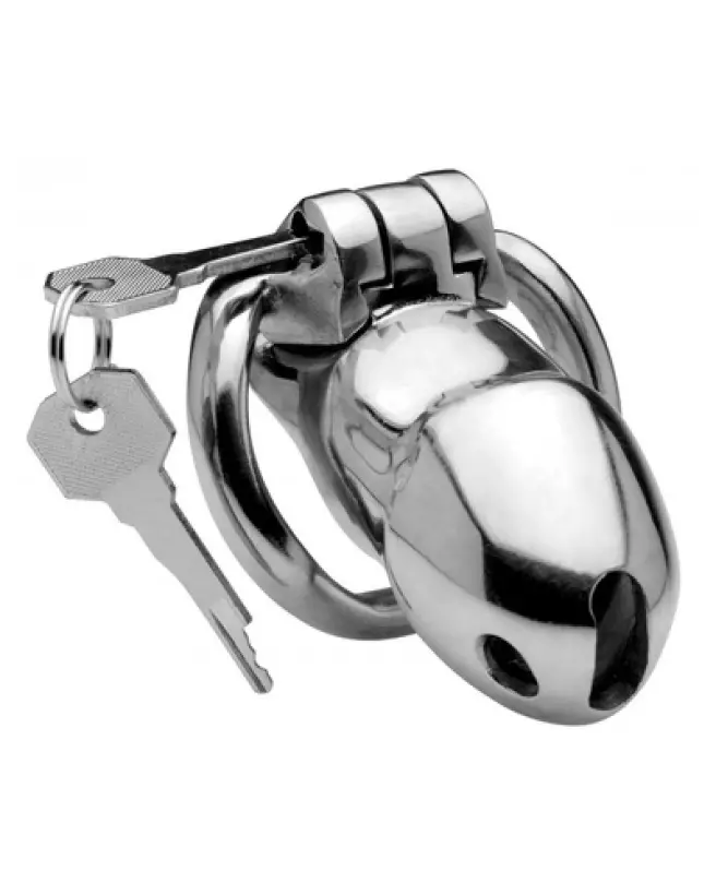 Image de la cage de chasteté Rikers 24-7 en acier inoxydable par XR Brands-1