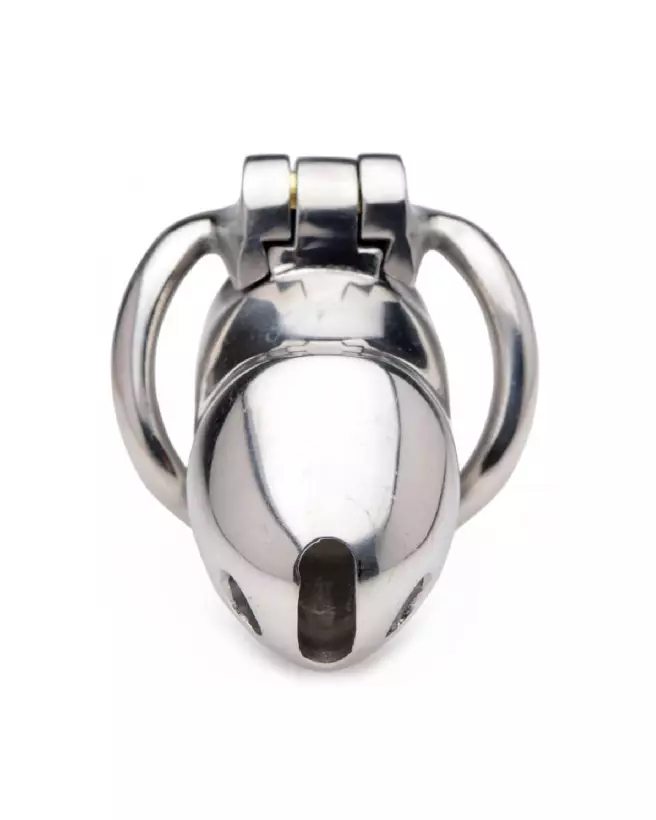 Image de la cage de chasteté Rikers 24-7 en acier inoxydable par XR Brands-3