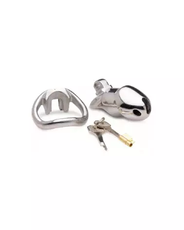Image de la cage de chasteté Rikers 24-7 en acier inoxydable par XR Brands-4