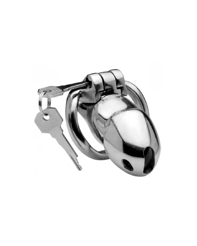 Image de la cage de chasteté Rikers 24-7 en acier inoxydable par XR Brands-6