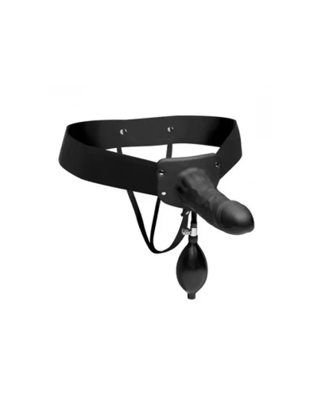 Pumper Inflatable Hollow Strap-On de XR Brands, gode ceinture gonflable pour couples-1