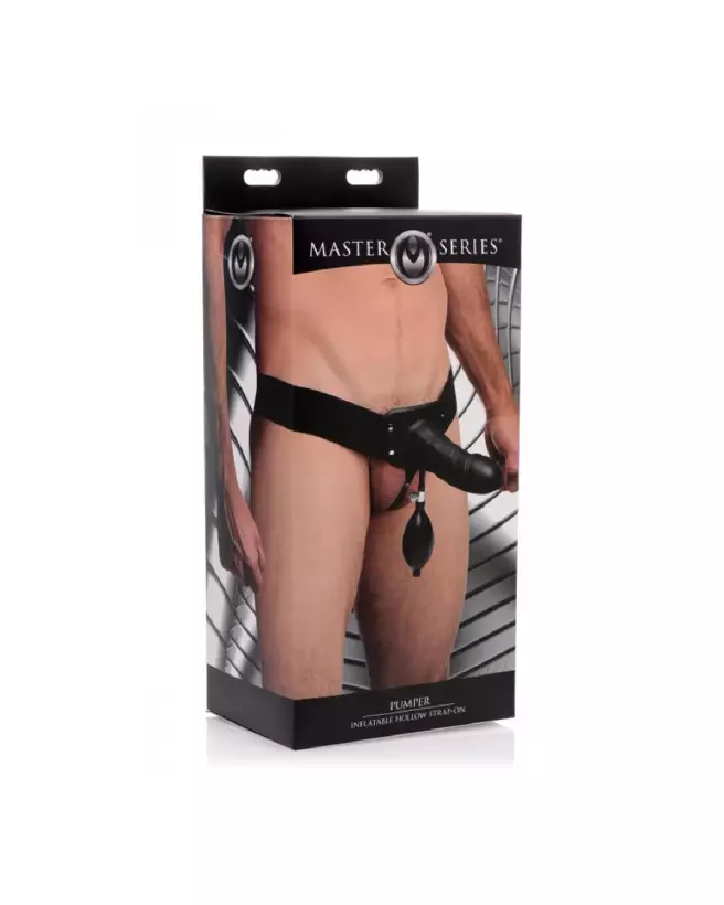Pumper Inflatable Hollow Strap-On de XR Brands, gode ceinture gonflable pour couples-2
