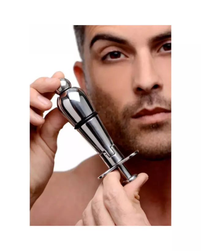 Petite Stainless Steel Butt Lock par XR Brands en métal-1