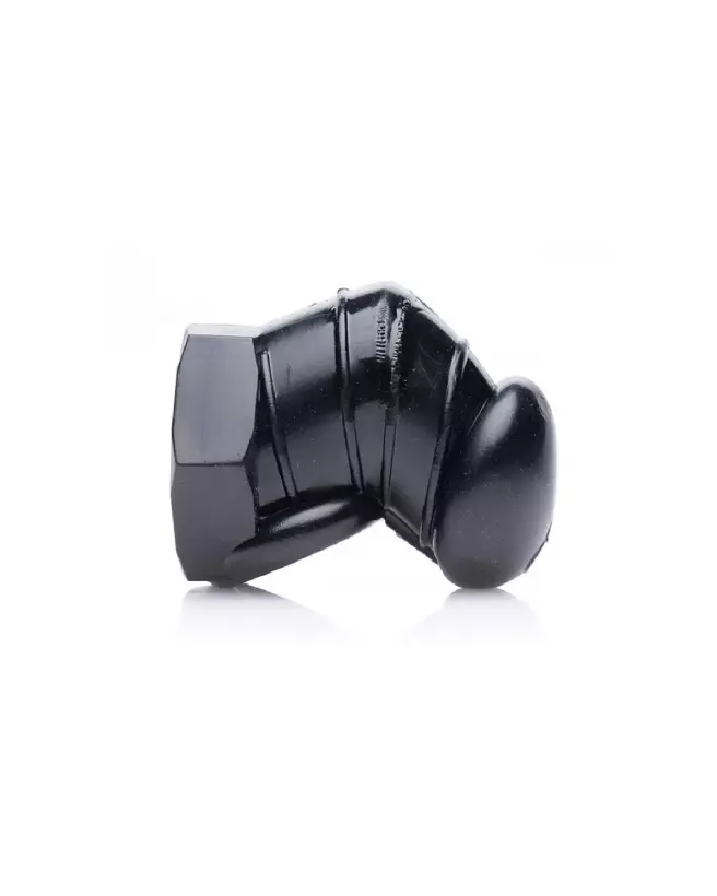 Cage de chasteté noire avec clous de XR Brands pour contrôle durable et sécurisé-4