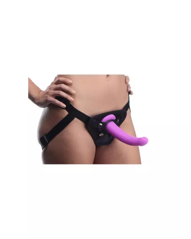 Navigator G-Spot Silicone Dildo with Harness par XR Brands-1