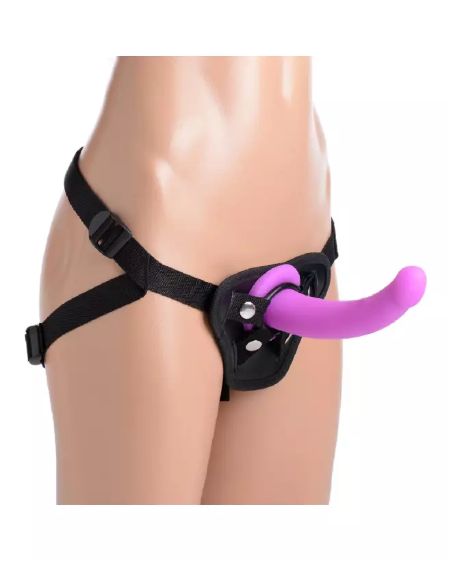 Navigator G-Spot Silicone Dildo with Harness par XR Brands-6